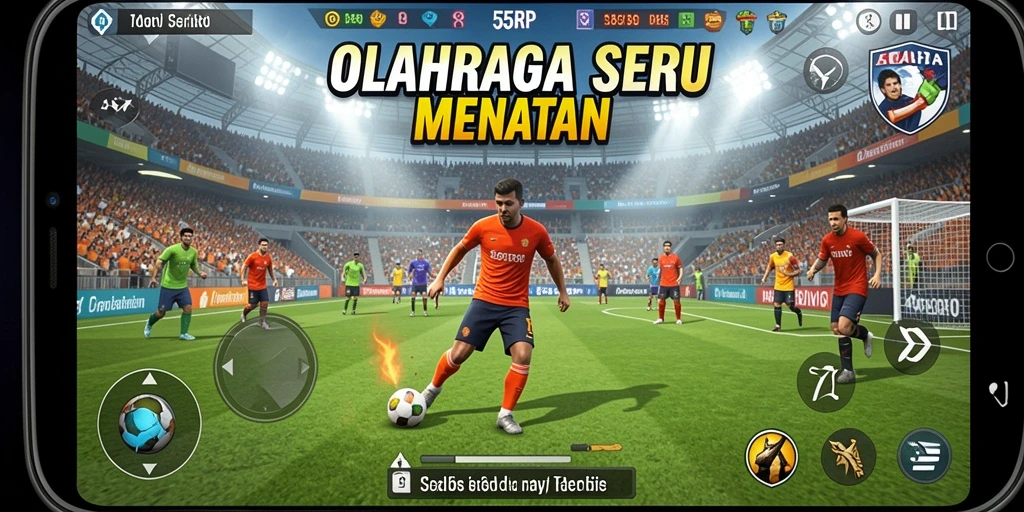 Tampilan gameplay 55RP yang menampilkan aksi olahraga seru.