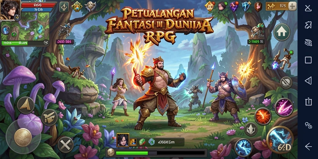 Tampilan gameplay RPG yang menakjubkan dan mendebarkan.