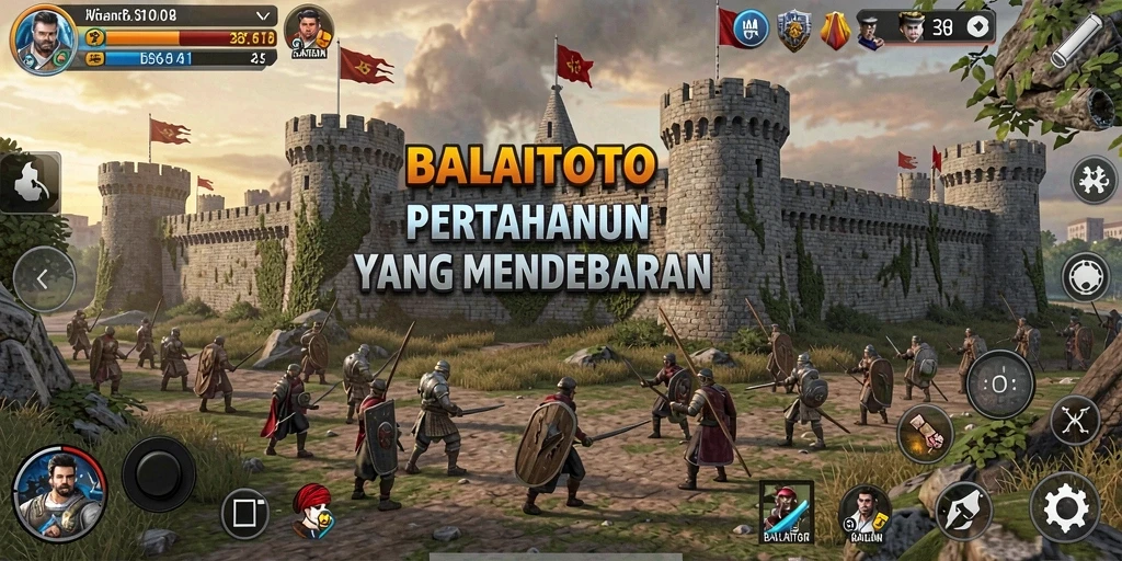 Tangkapan layar gameplay menampilkan pertempuran Tower Defense yang seru.