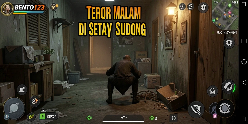 Gameplay BENTO123 menampilkan suasana menegangkan dan hantu yang menakutkan.