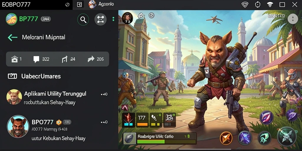 Screenshot utama BPO777 dengan antarmuka aplikasi Utility yang intuitif.