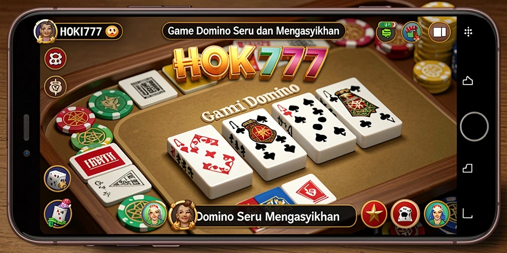 Tampilan gameplay seru HOKI777 di layar smartphone.