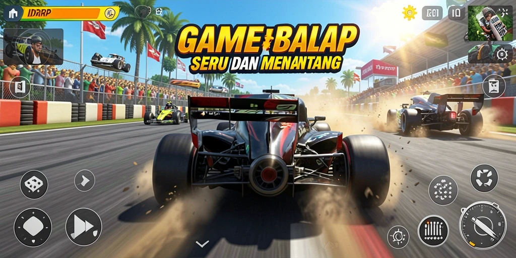 Gameplay balap intens dengan grafis yang memukau di IDRRP.