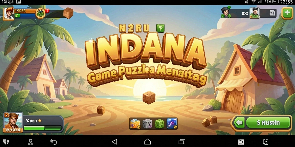 Tampilan gameplay INDAAA dengan teka-teki menantang dan grafis menarik.