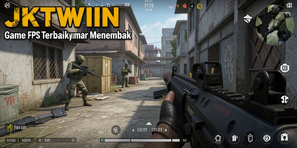 Tampilan menarik dari gameplay FPS yang menegangkan di JKTWIN.