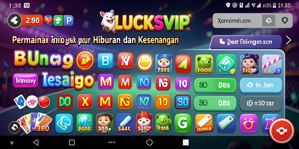 Screenshot gameplay Bingo LUCKSVIP yang seru dan interaktif.