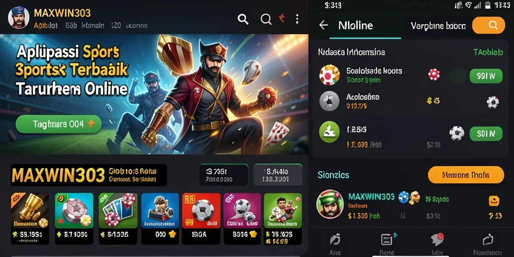 Screenshot gameplay MAXWIN303 menampilkan fitur taruhan olahraga yang menarik.