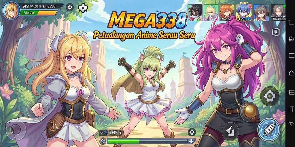 Tampilan permainan Anime mendebarkan di MEGA338.