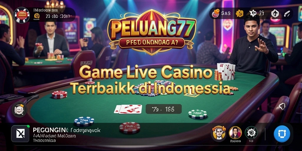Tampilan gameplay seru dan interaktif di PELUANG77 Live Casino.