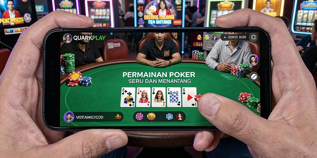 Tampilan penuh kemeriahan saat bermain Poker di QUARKPLAY.