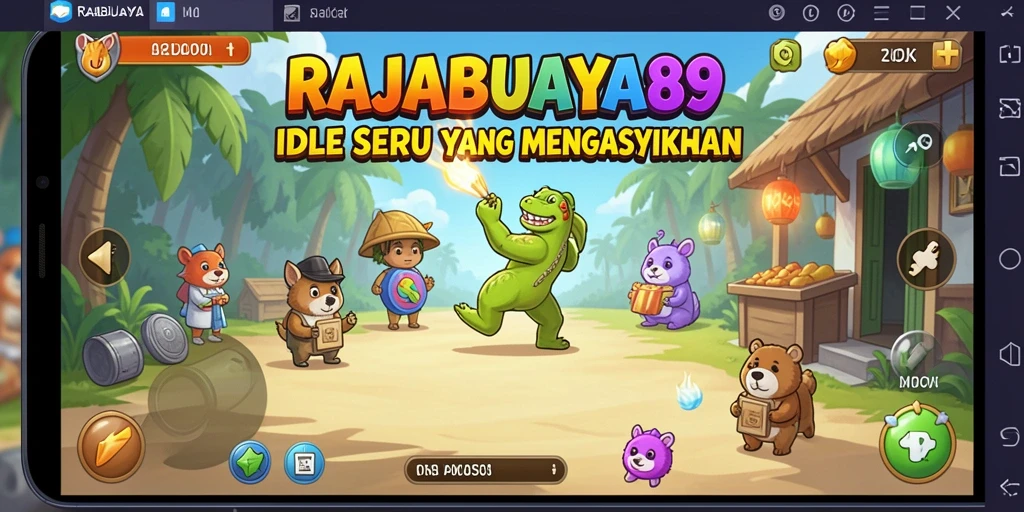 Tampilan gameplay RAJABUAYA89 yang menarik dan penuh warna.
