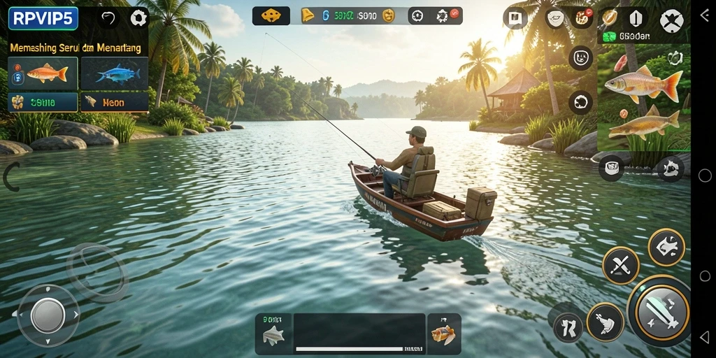 Tangkapan ikan menakjubkan dalam gameplay RPVIP5.