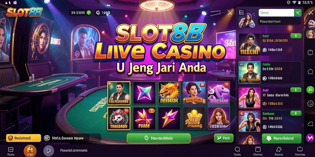 Tampilan screenshot SLOT88 dengan dealer dan pemain di Live Casino.