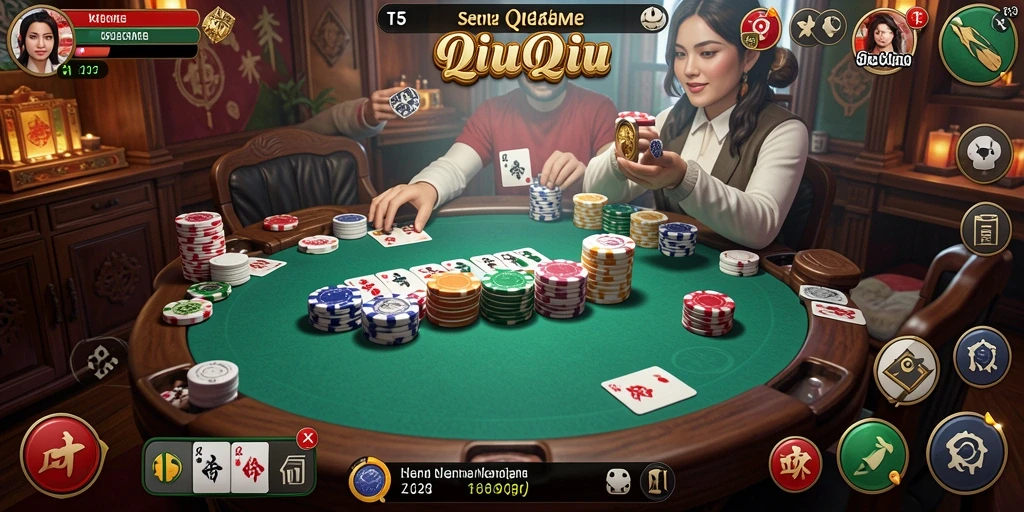 Tampilan gameplay menarik dari T6 saat bermain QiuQiu.