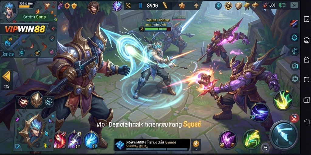 Tampilan gameplay MOBA dalam VIPWIN88 yang seru dan penuh aksi.
