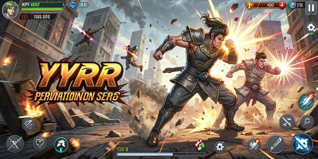 Tangkapan layar YYRR menunjukkan aksi seru dalam pertempuran.
