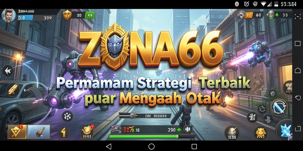 Tangkapan layar ZONA66 menampilkan aksi pertarungan strategi yang seru.